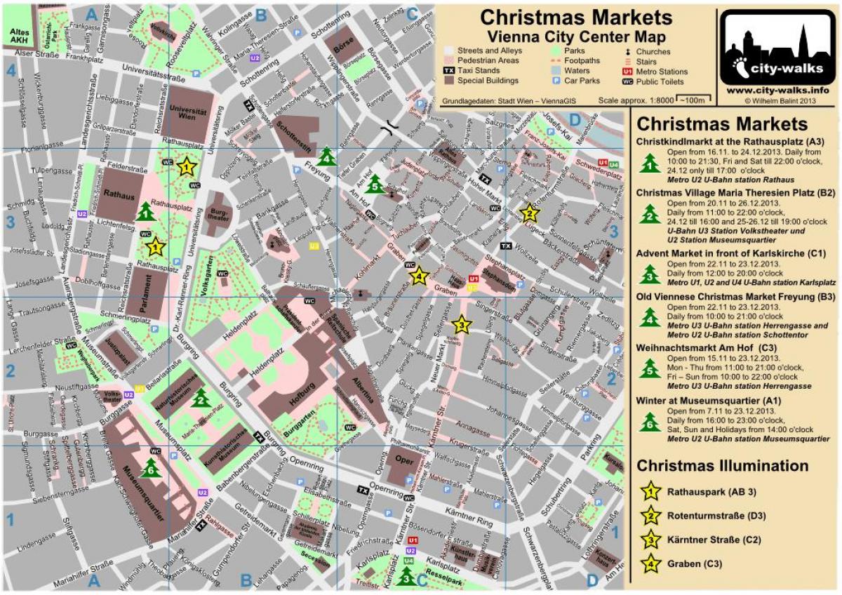 Քարտեզ Վիեննա Սուրբ շուկայում