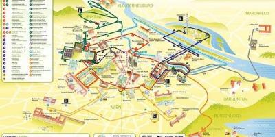 Քարտեզ Վիեննա է զբոսաշրջիկների ավտոբուսին