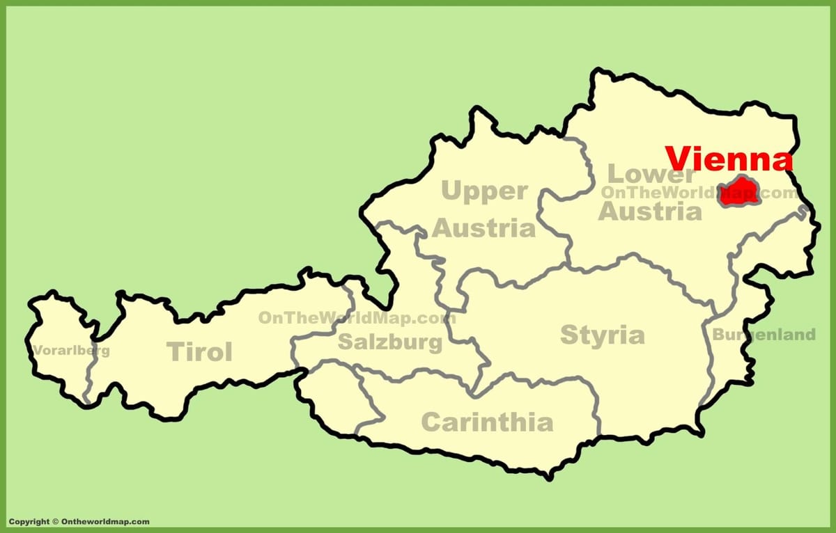 Քարտեզ Վիեննայի որտեղից