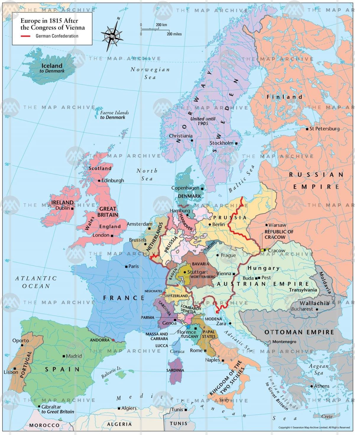 Վիեննա Ավստրիա Եվրոպայի քարտեզի վրա