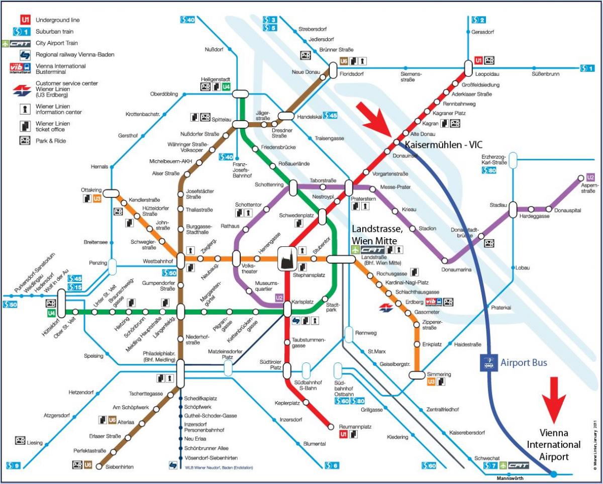Քարտեզ վիեննայի գնացքը S7