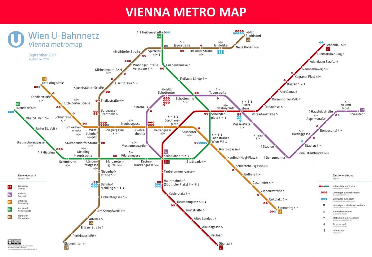 Քարտեզ Վիեննայի Metro ծրագրեր 