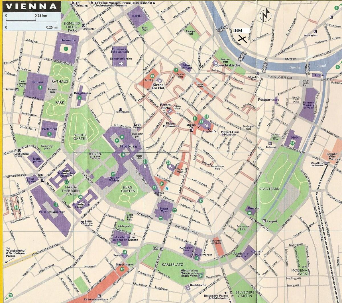 Քարտեզ խանութների Վիեննայում 