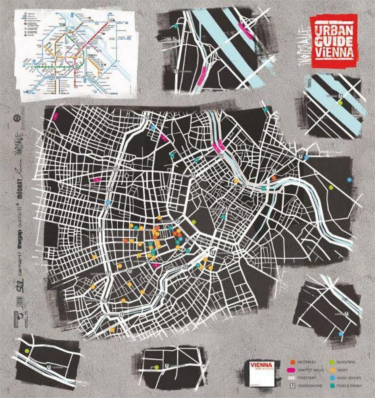 Քարտեզ փողոցային արվեստի Վիեննա