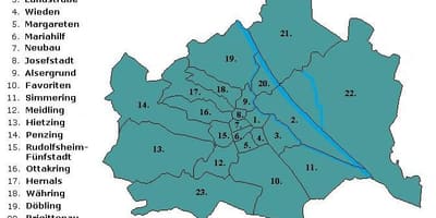 Виен ընտրատարածքների քարտեզի վրա