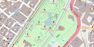 Քարտեզ stadtpark Վիեննայում