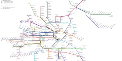 Վիեննա strassenbahn քարտեզի վրա